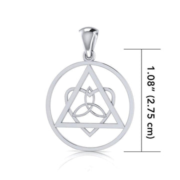Life’s worth the healing and inspiration ~ Celtic AA Symbol Sterling Silver Pendant Jewelry TPD518 - Jewelry